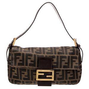 Fendi Zucca Gold Hardware Baguette